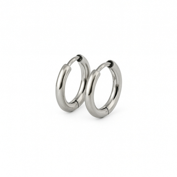 Brinco Argola Prateado 14mm